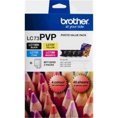 Brother LC73PVP Black/Cyan/Magenta/Yellow Ink Cartridge X312