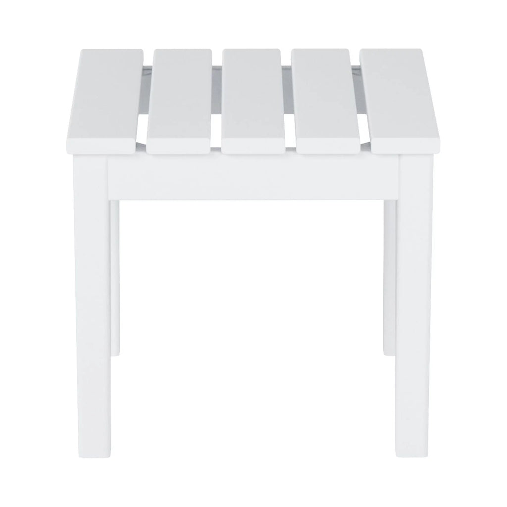 White 18 Inch All Weather Poly Lumber Outdoor Side Table P998601
