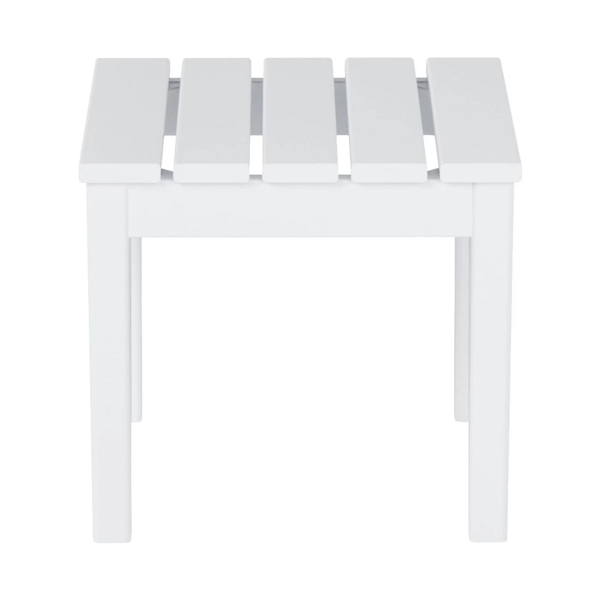 White 18 Inch All Weather Poly Lumber Outdoor Side Table P998601