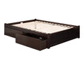 Queen Solid Wood Platform Bed with 2 Storage Drawers I91789