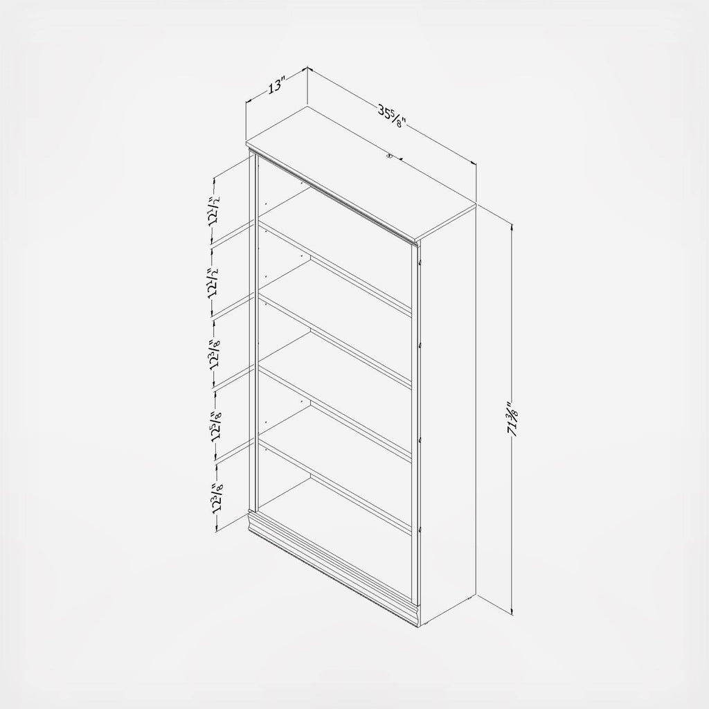 Black Oak 4 Shelf Bookcase S947716