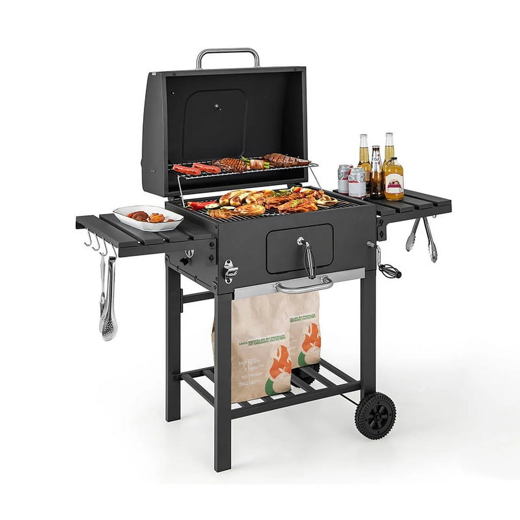 Charcoal Grill with Storage Shelf B557