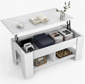 Lift Top Coffee Table 39in with Hidden Compartment and Storage Shelf A390
