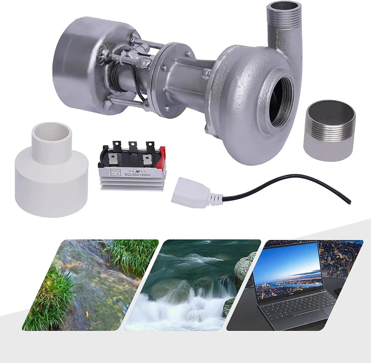 500 Watts 110V Micro Hydroelectric Generator Y98779
