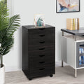 6 Drawer Grey Dresser with Wheels X294012
