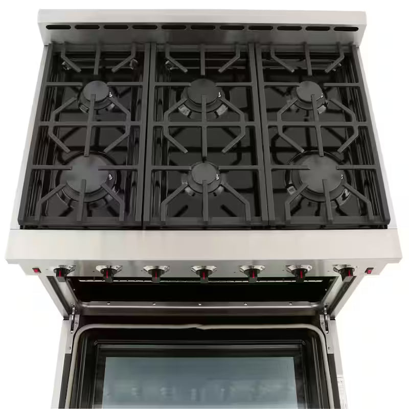 36 in. 5.5 cu. ft. Gas Range with Convection Oven in Stainless Steel R884532