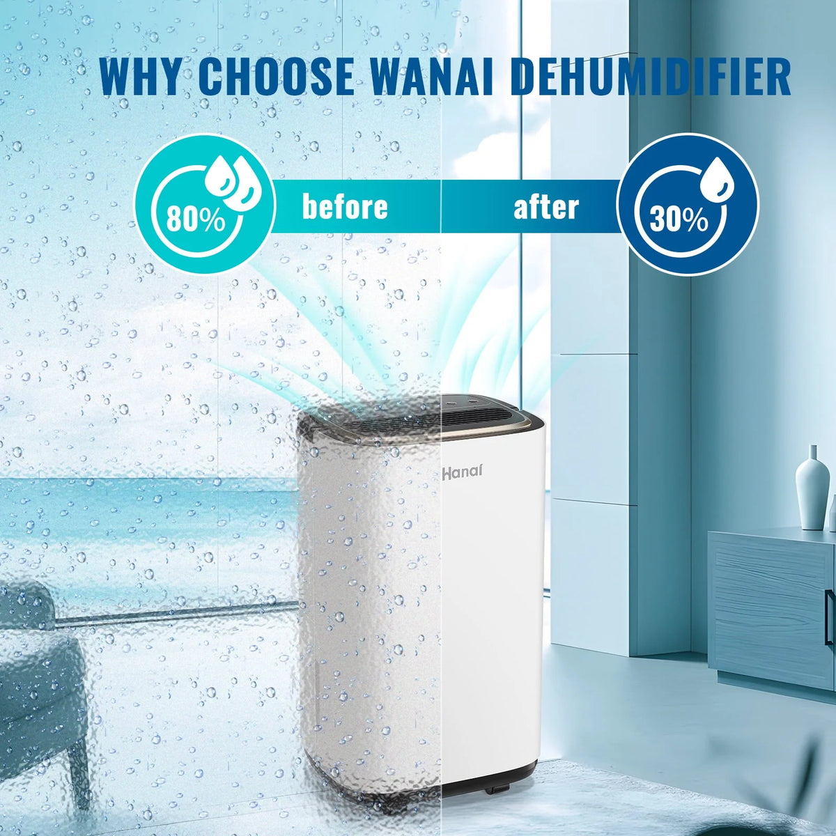 30 Pint Portable Dehumidifier with 3 Modes & Timer L213