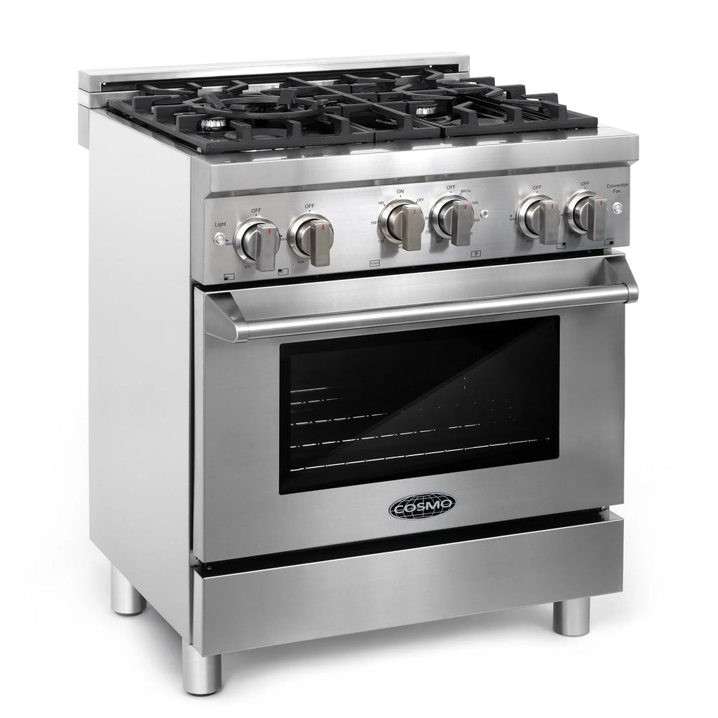 2 Piece Gas Range and Range Hood Kitchen Appliance Bundle B12316