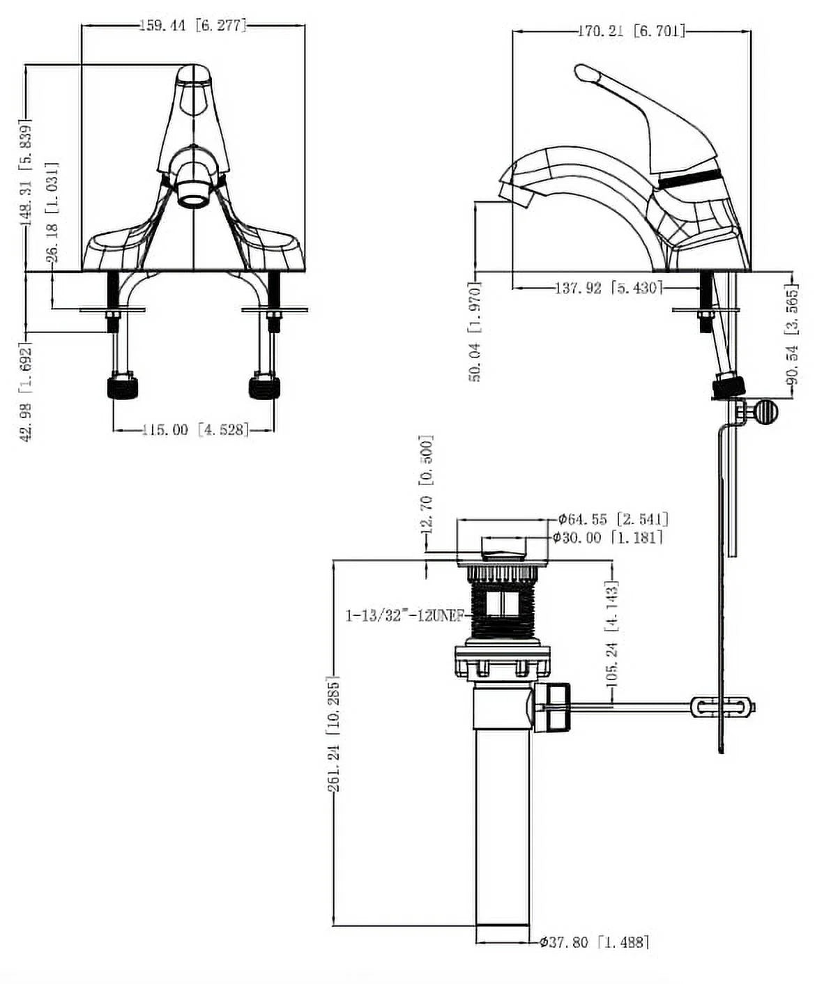 Oil Rubbed Bronze Single Handle Lavatory Faucet X273