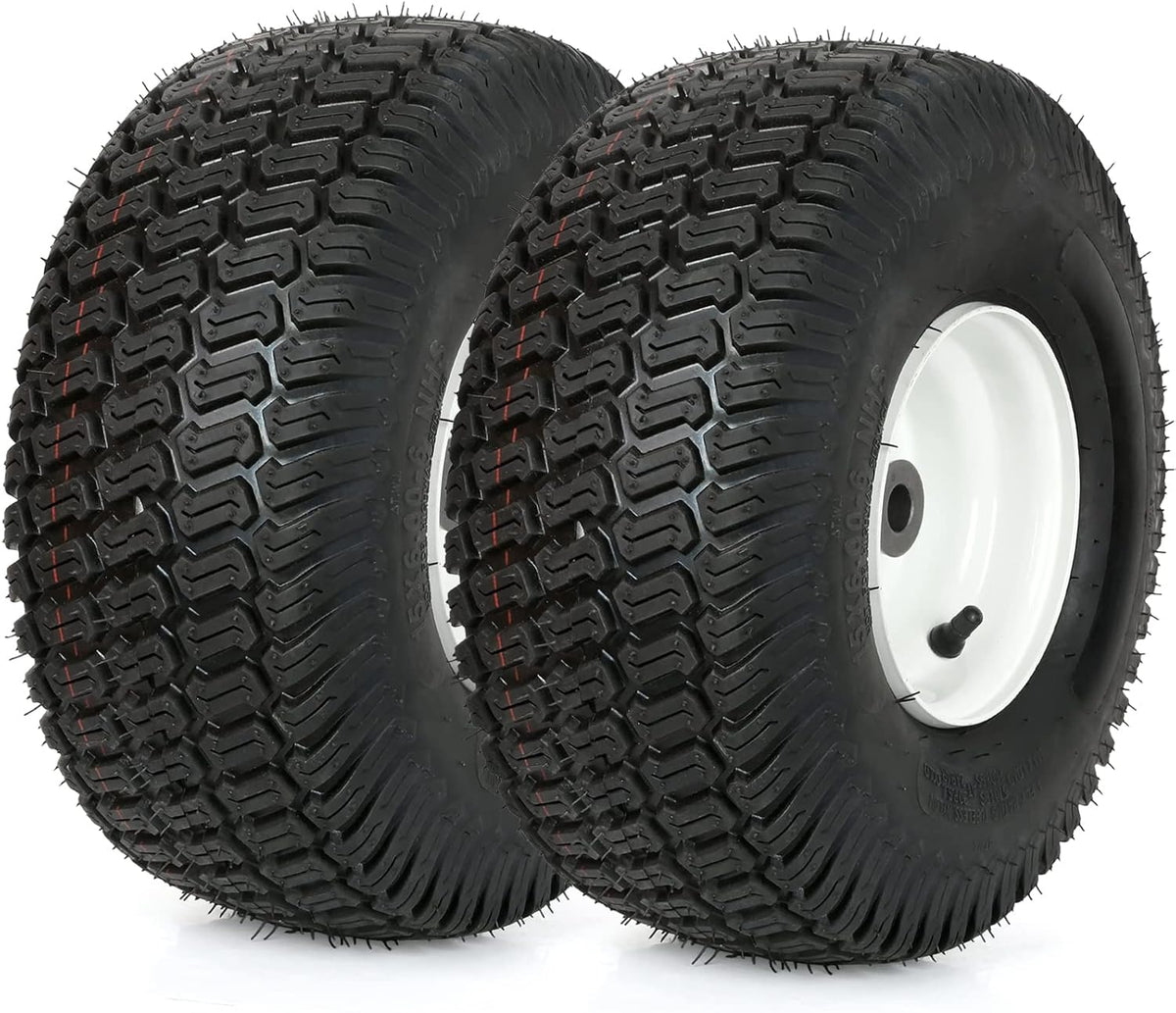 20x8.00-8 Lawn Tires with Rim, 4 Ply Tubeless, Set of 2 N7638