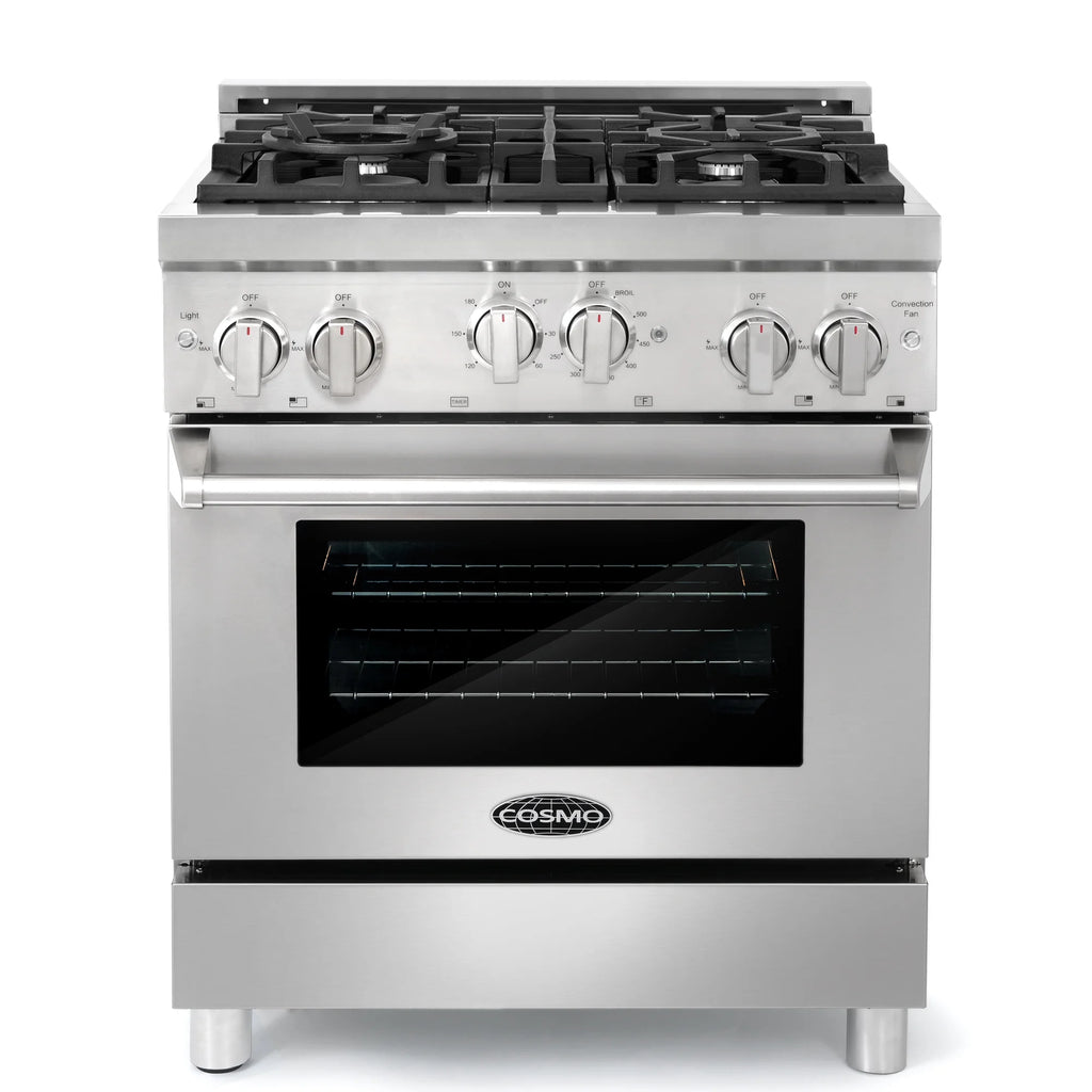 2 Piece Gas Range and Range Hood Kitchen Appliance Bundle B12316