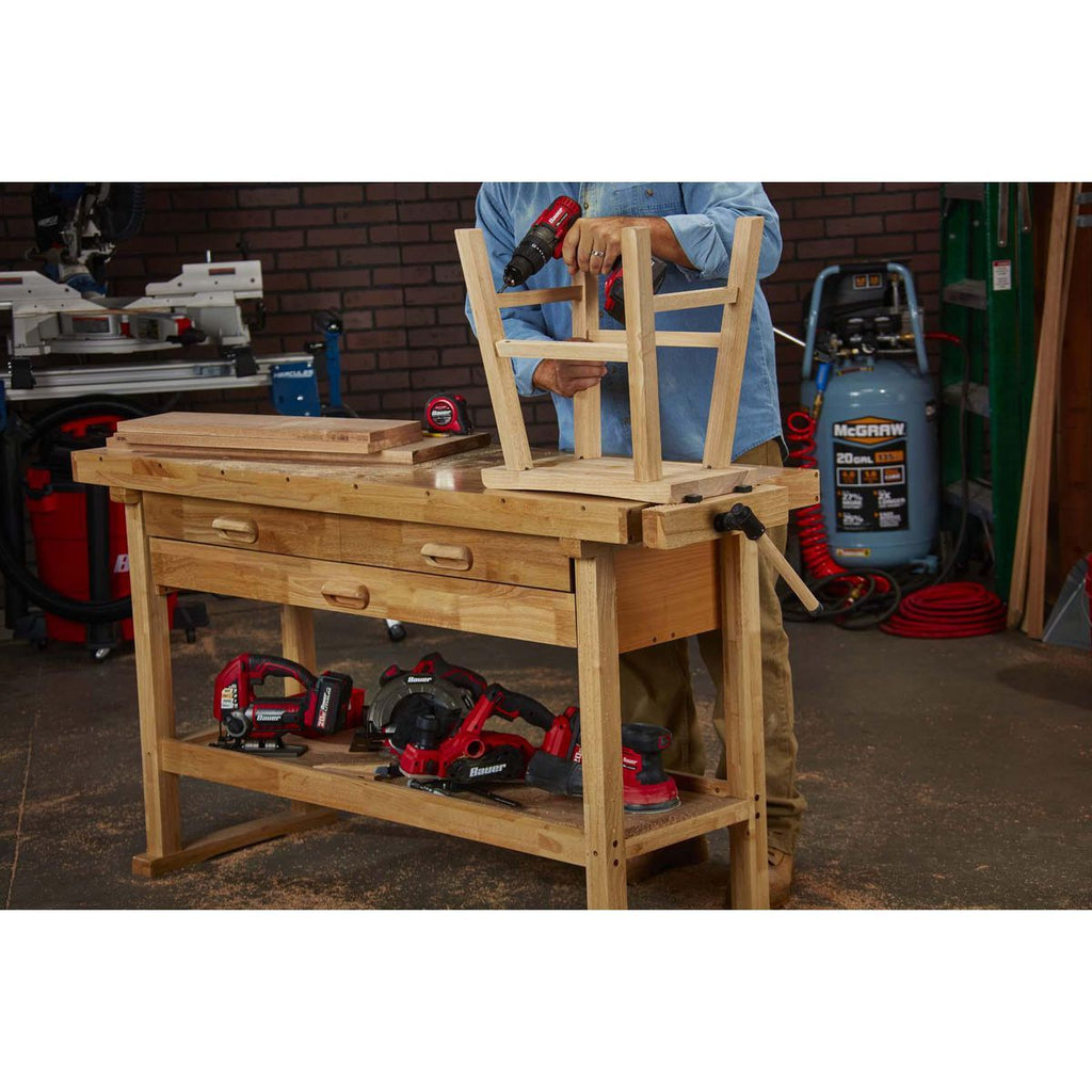 60 in. 3-Drawer Hardwood Workbench U66536