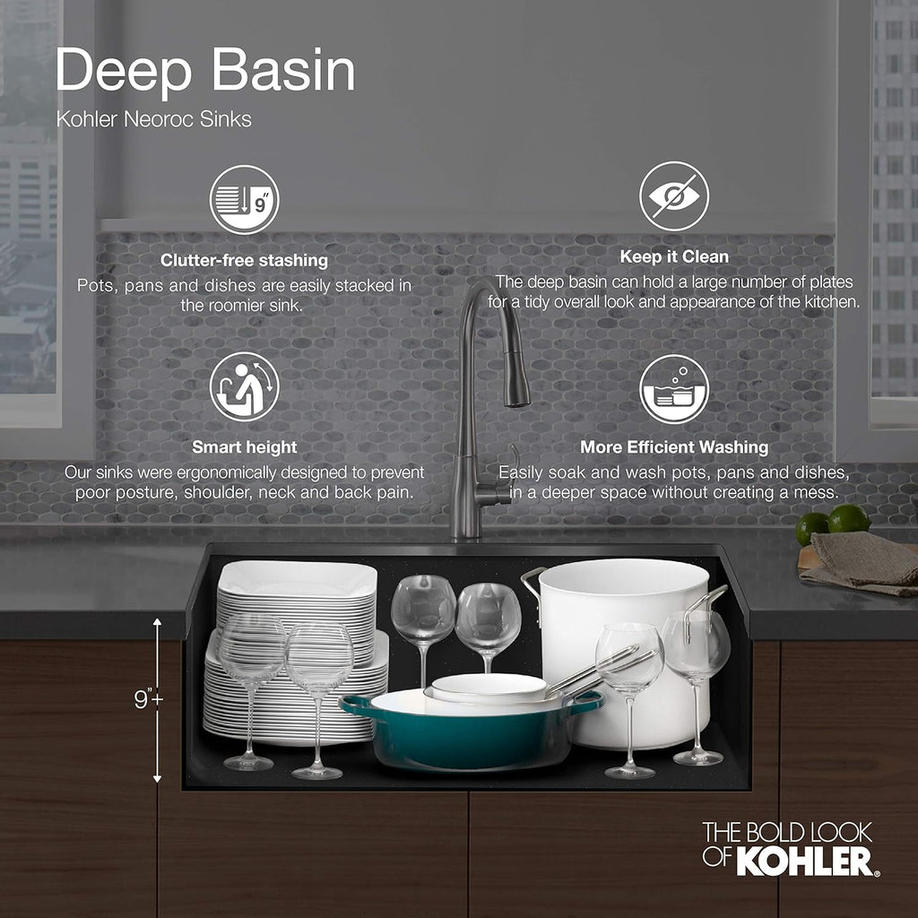 Matte White Kitchen Sink N5220