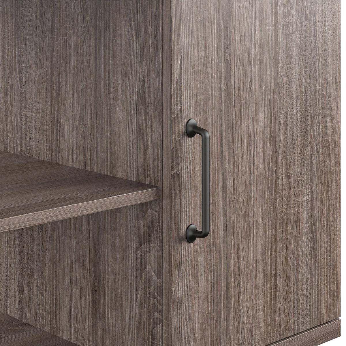 3 Shelf Distressed Gray Oak Bookcase L791919
