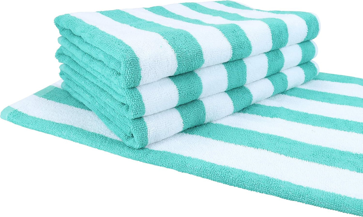 Striped Cotton Beach Towels 30x60 Beige H151525