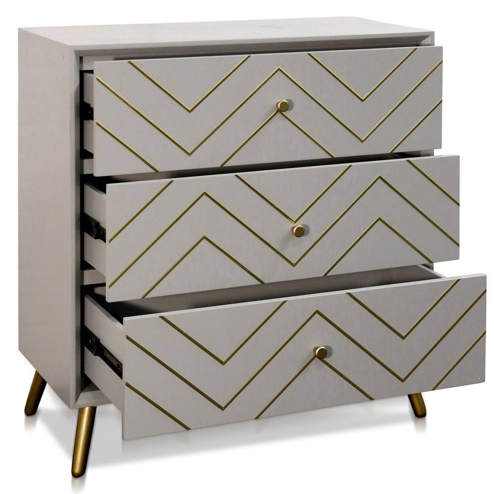 30 inch Three Drawer Accent Cabinet Blue Finish H76210