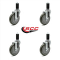 Gray Polyurethane Caster Set of 4 V970