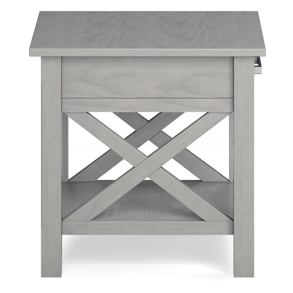 Fog Gray Square End Side Table S459