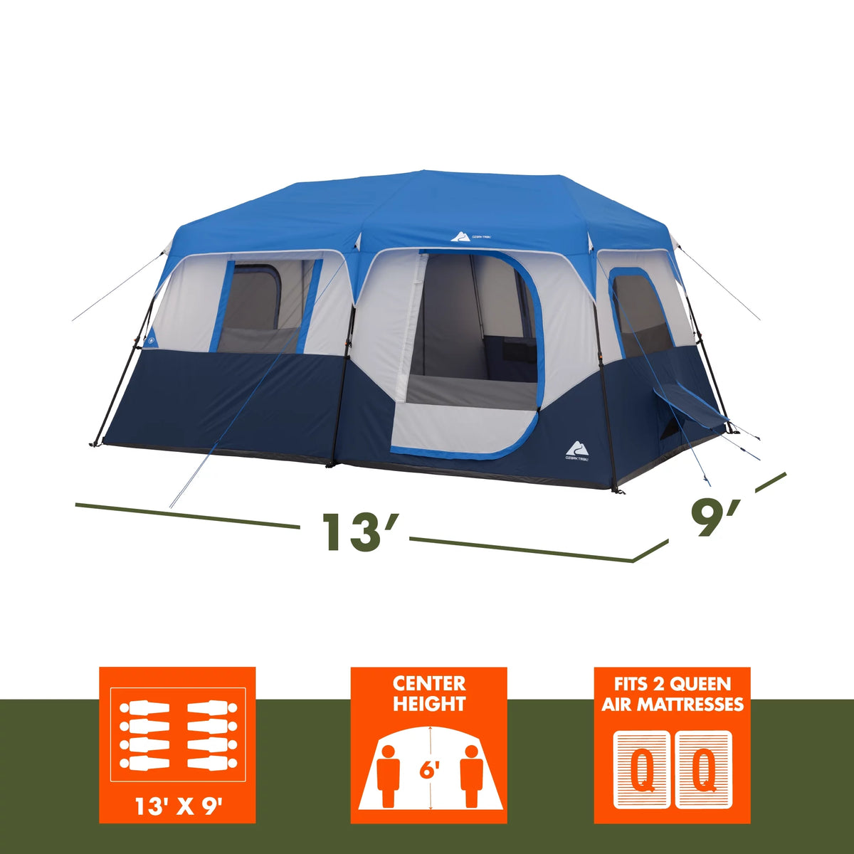 13' x 9' 8-Person Cabin Tent L169