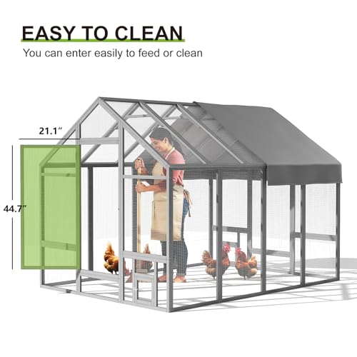 Large Wood Chicken Coop with Nesting Box and Run W731