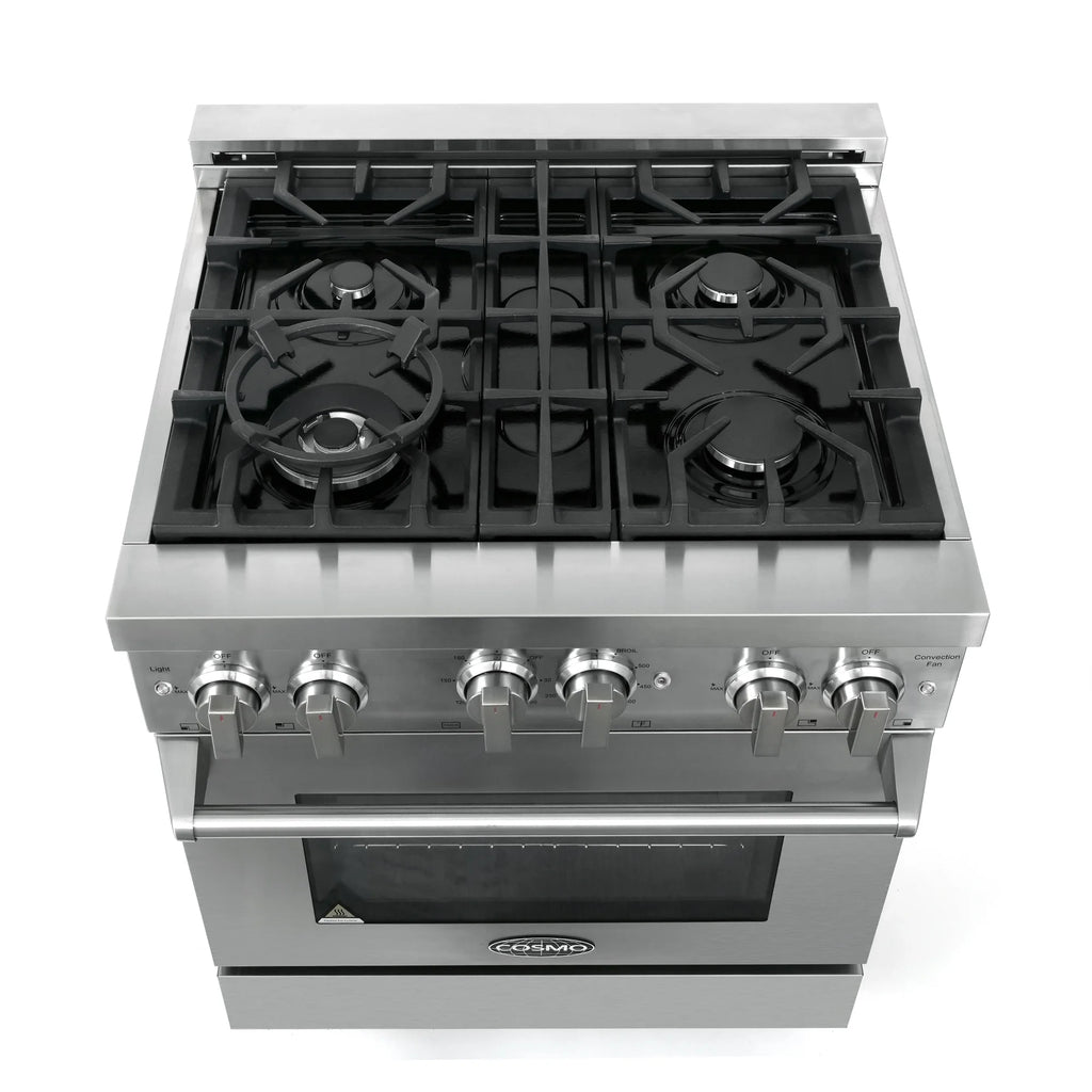 2 Piece Gas Range and Range Hood Kitchen Appliance Bundle B12316