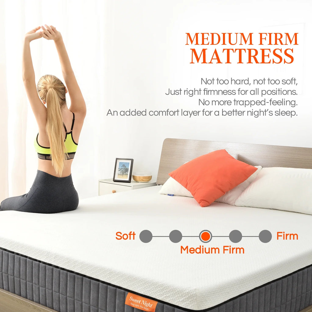 12 inch Gel Memory Foam Mattress with Washable Cover H660715