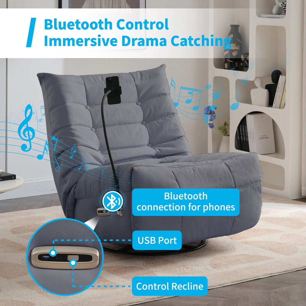 Oversized Swivel Recliner Chair with Voice Control U6585