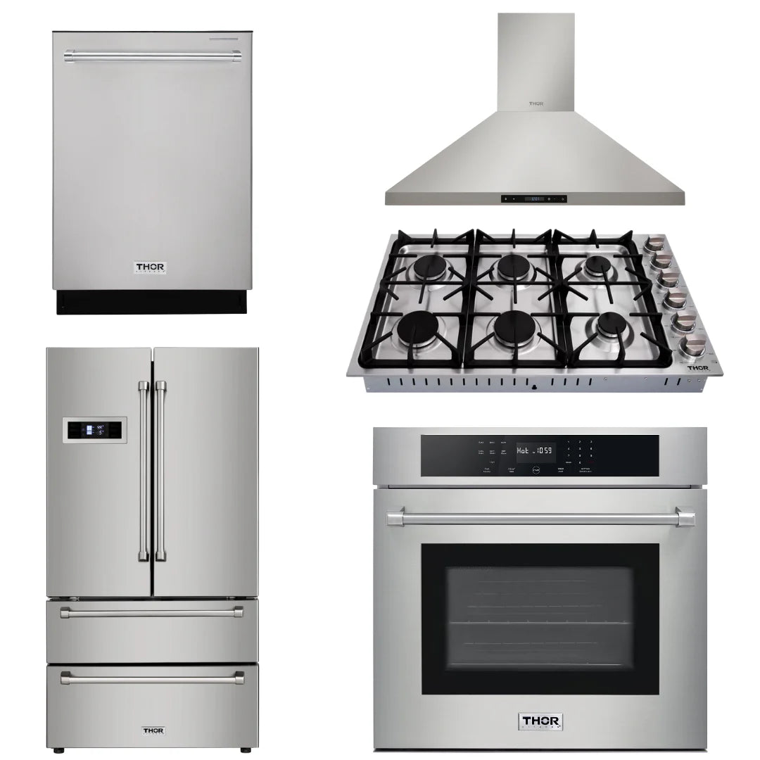 30 in. Wall Oven, 36 In. Cooktop, Range Hood, Refrigerator, Dishwasher Z93939