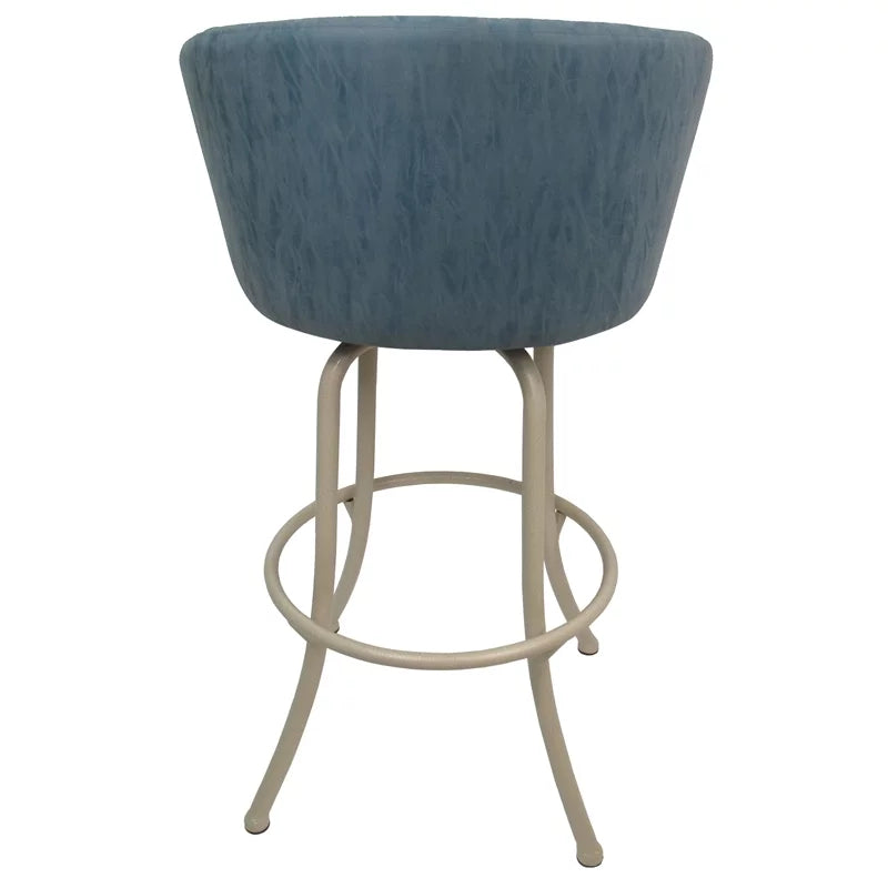 Extra Tall Swivel Metal Bar Stool 34" Beige T50020