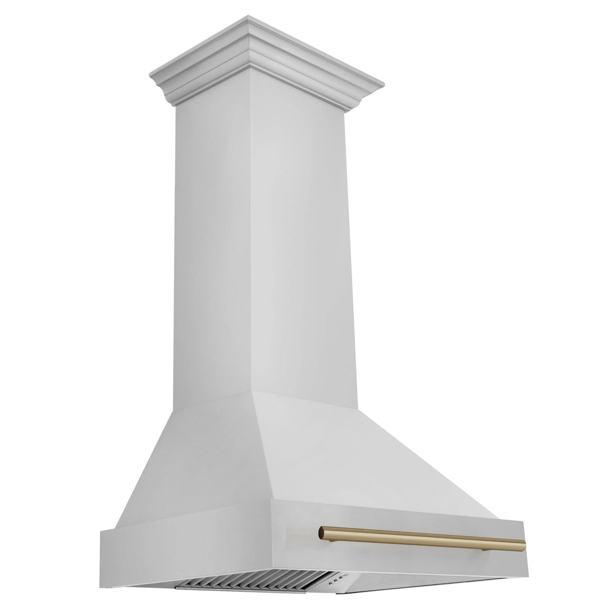 30 Inch Range Hood with Stainless Steel Shell and Champagne Bronze Handle L411319