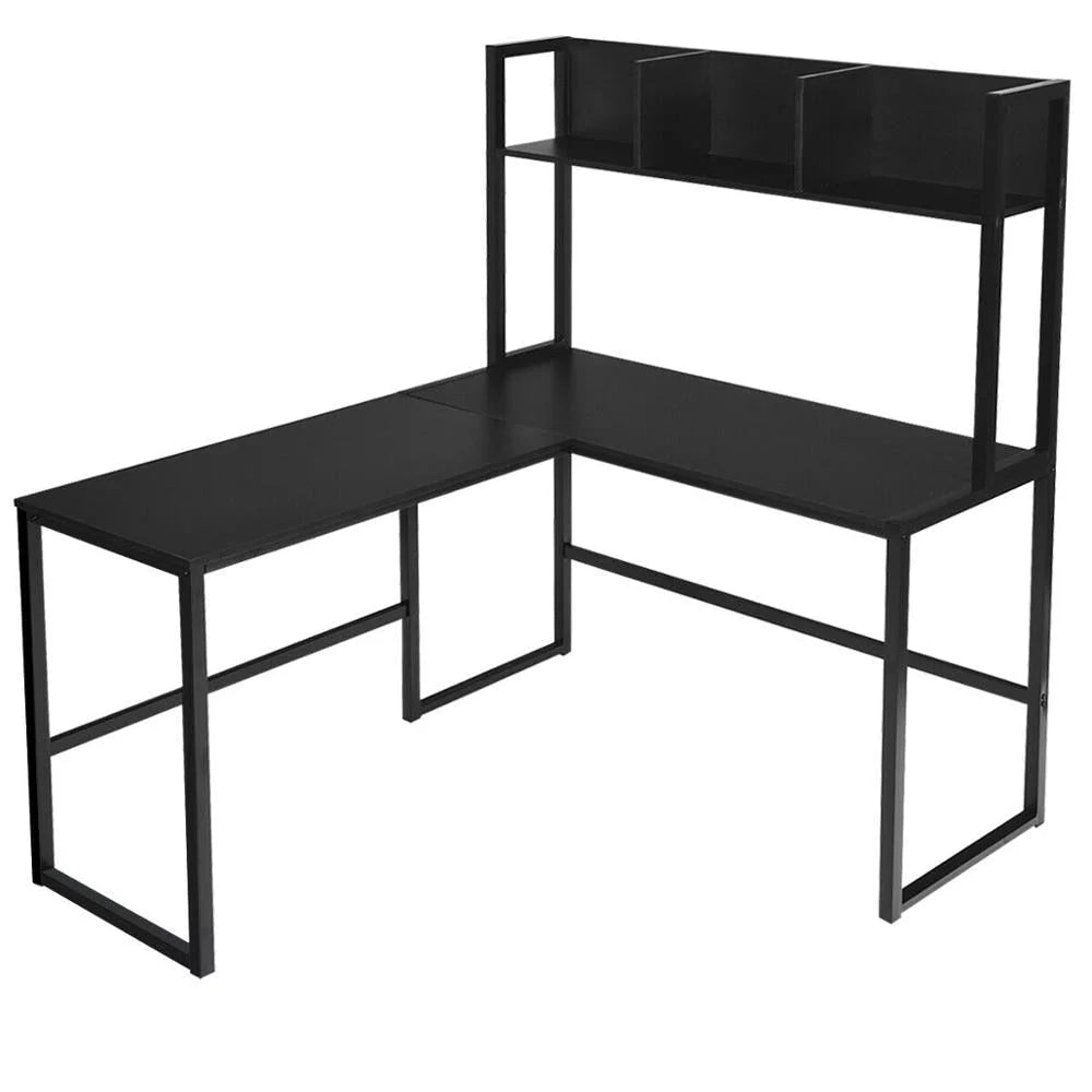55" L-Shaped Corner Computer Desk with Hutch Z3595