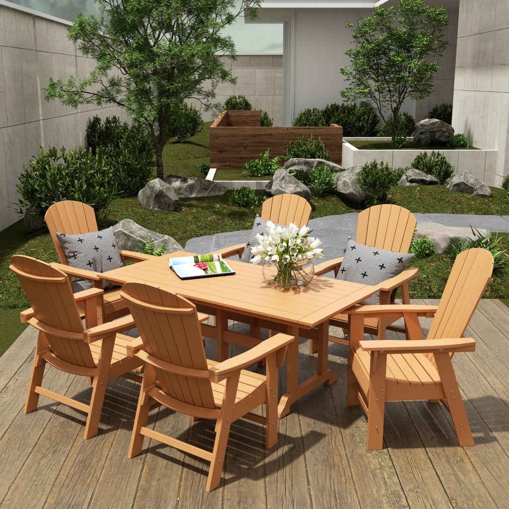 All Weather Poly Lumber Outdoor Dining Set for 6 Z845800