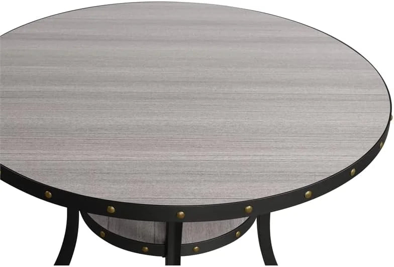 Solid Wood Round Dining Table 48-Inch Gray S23608