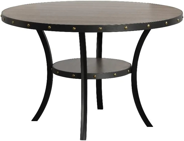 Solid Wood Round Dining Table 48-Inch Gray S23608