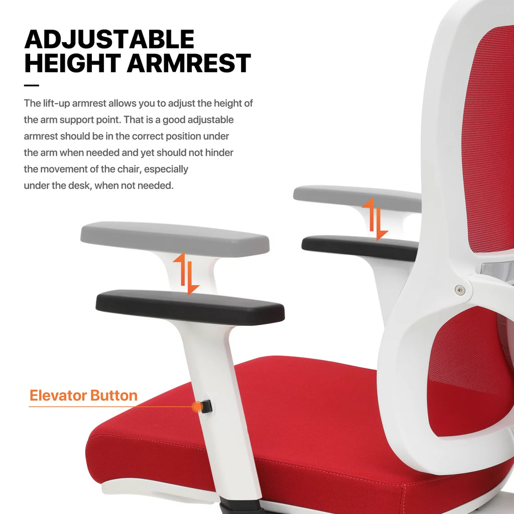 Computer Desk & Chair Set Adjustable Swivel Office Chair L Shaped Writing Table Workstation with Monitor Stand Red X77951