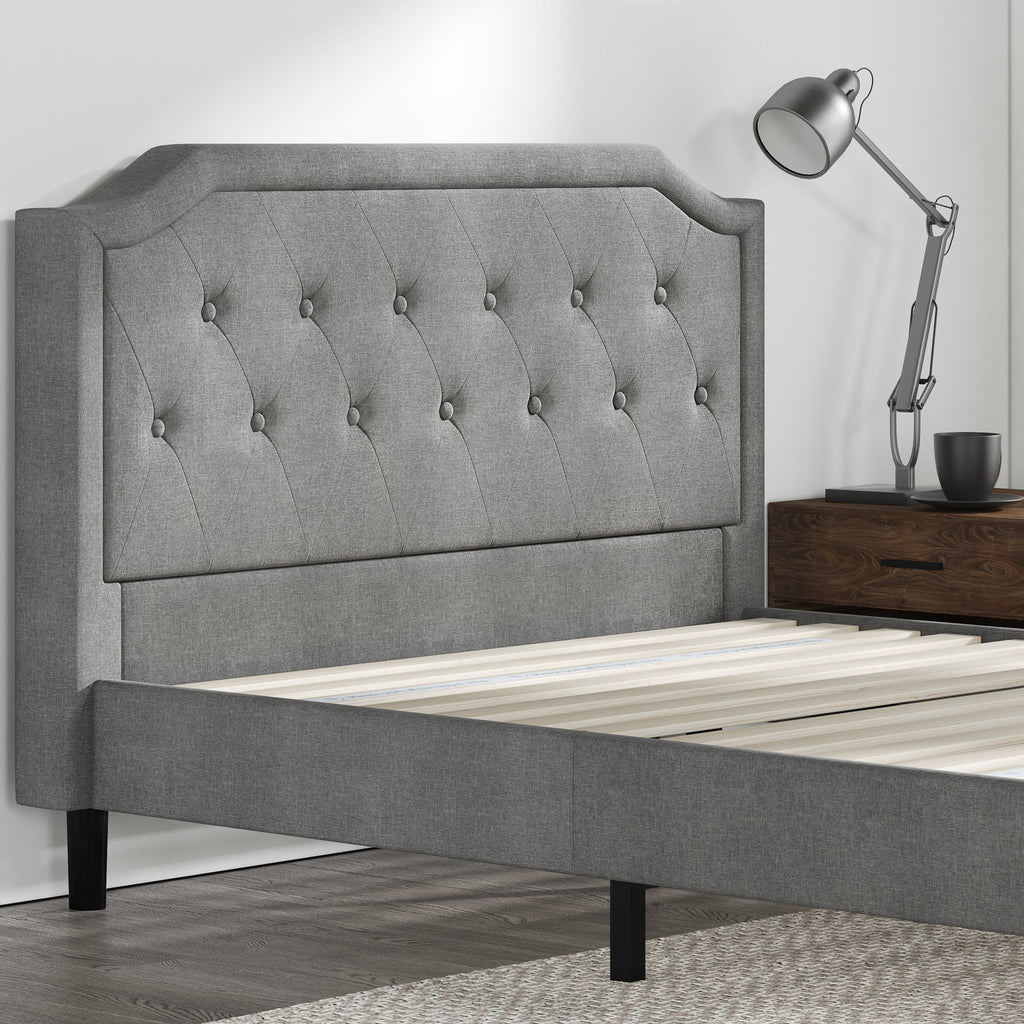 Queen Upholstered Platform Bed Frame E680962