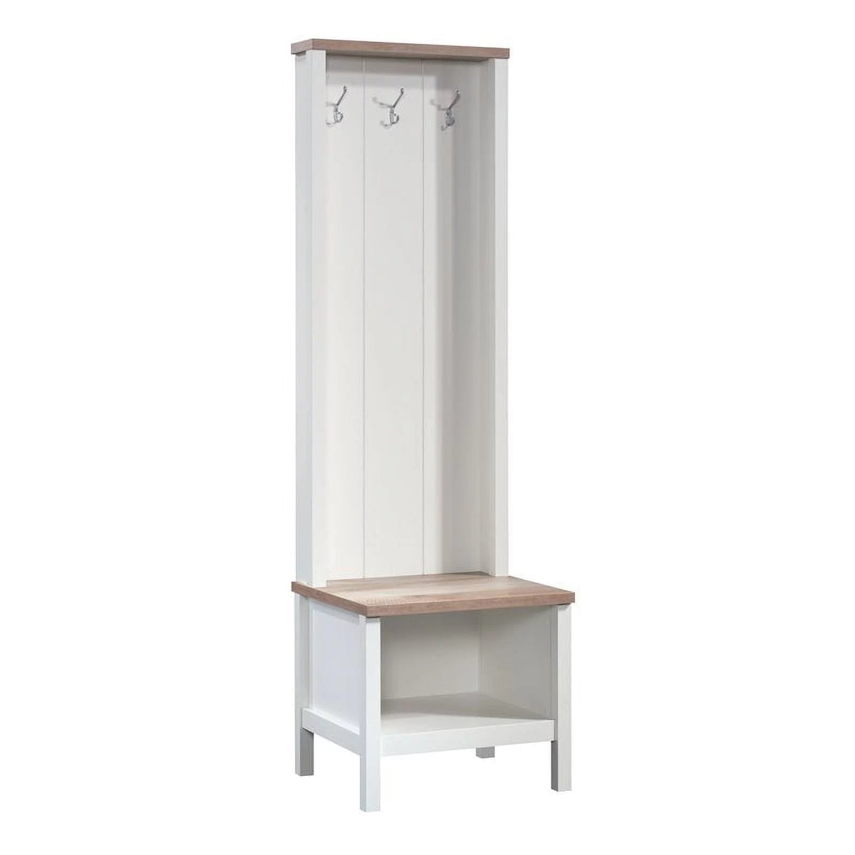 Soft White Entryway Bench with Storage S32335