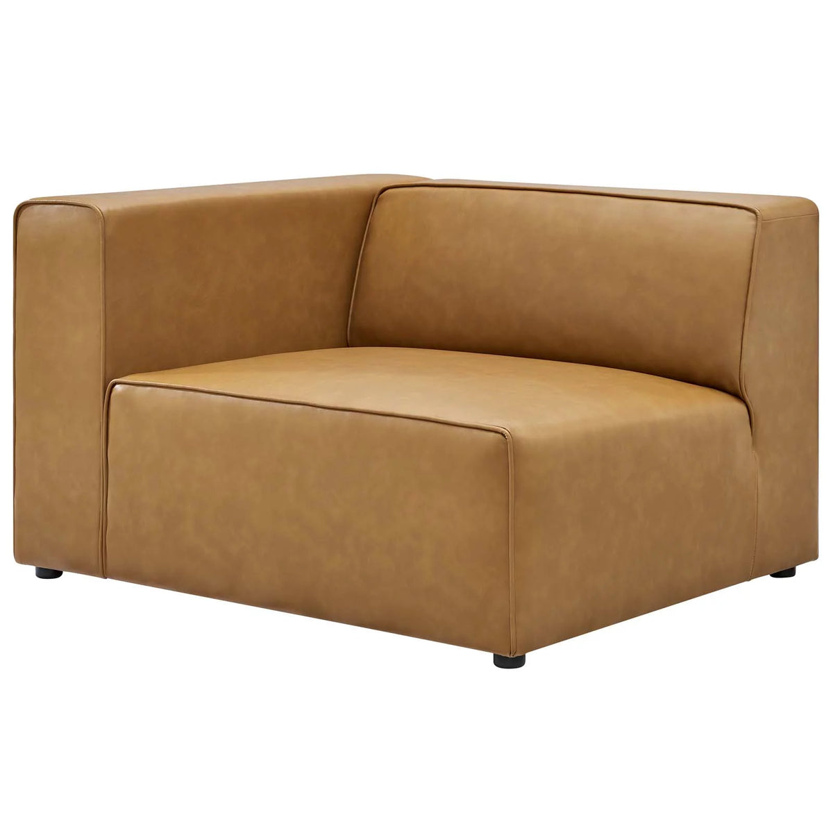 Tan Vegan Leather 7-Piece Sectional Sofa A794318