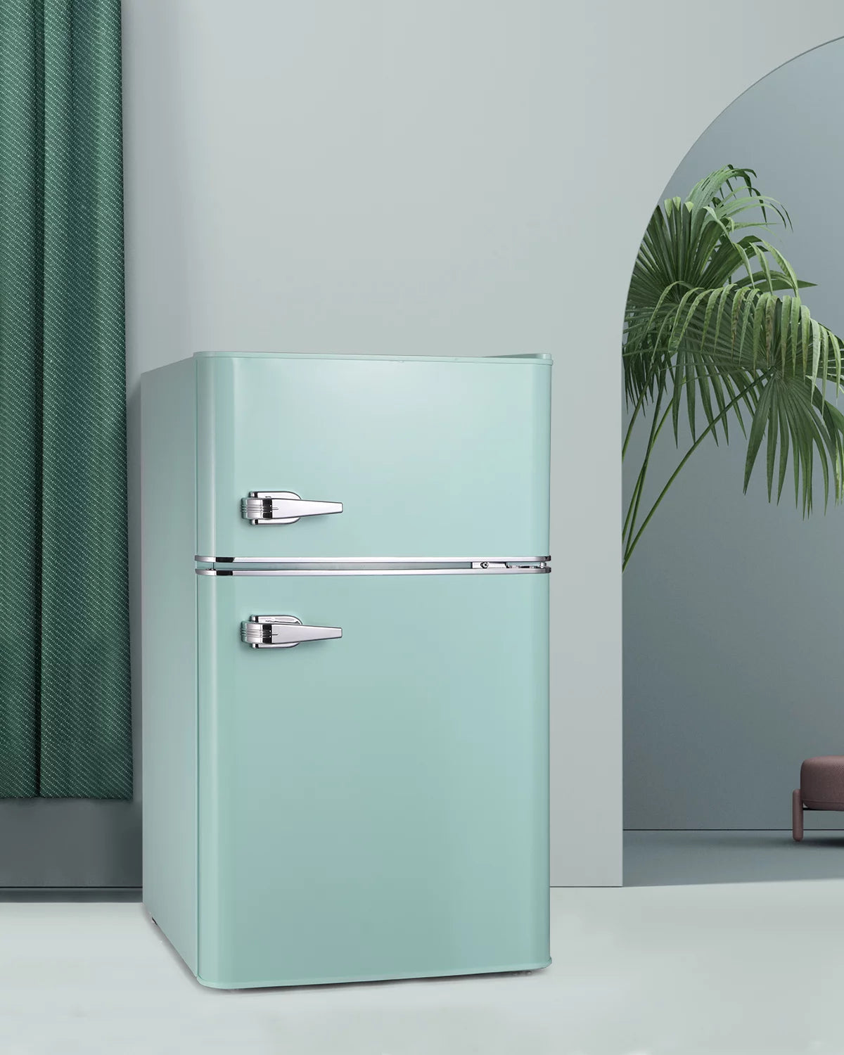 3.2 Cu ft Compact Mini Refrigerator Green Y850123