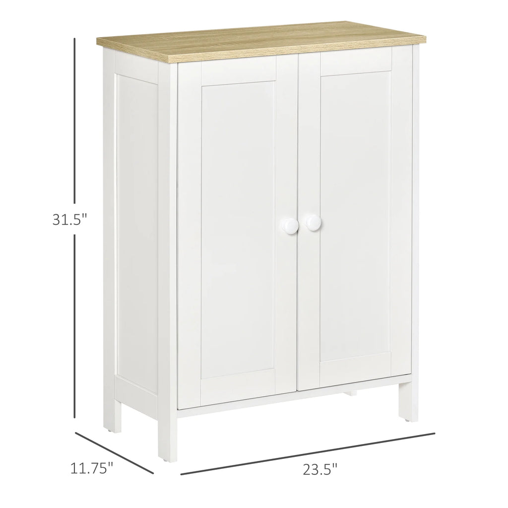White Storage Cabinet with 2 Adjustable Shelves Z229839