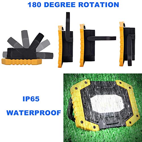 Rechargeable 2 Pack 30W 2000LM Portable Cordless Waterproof LED Work Light T86564