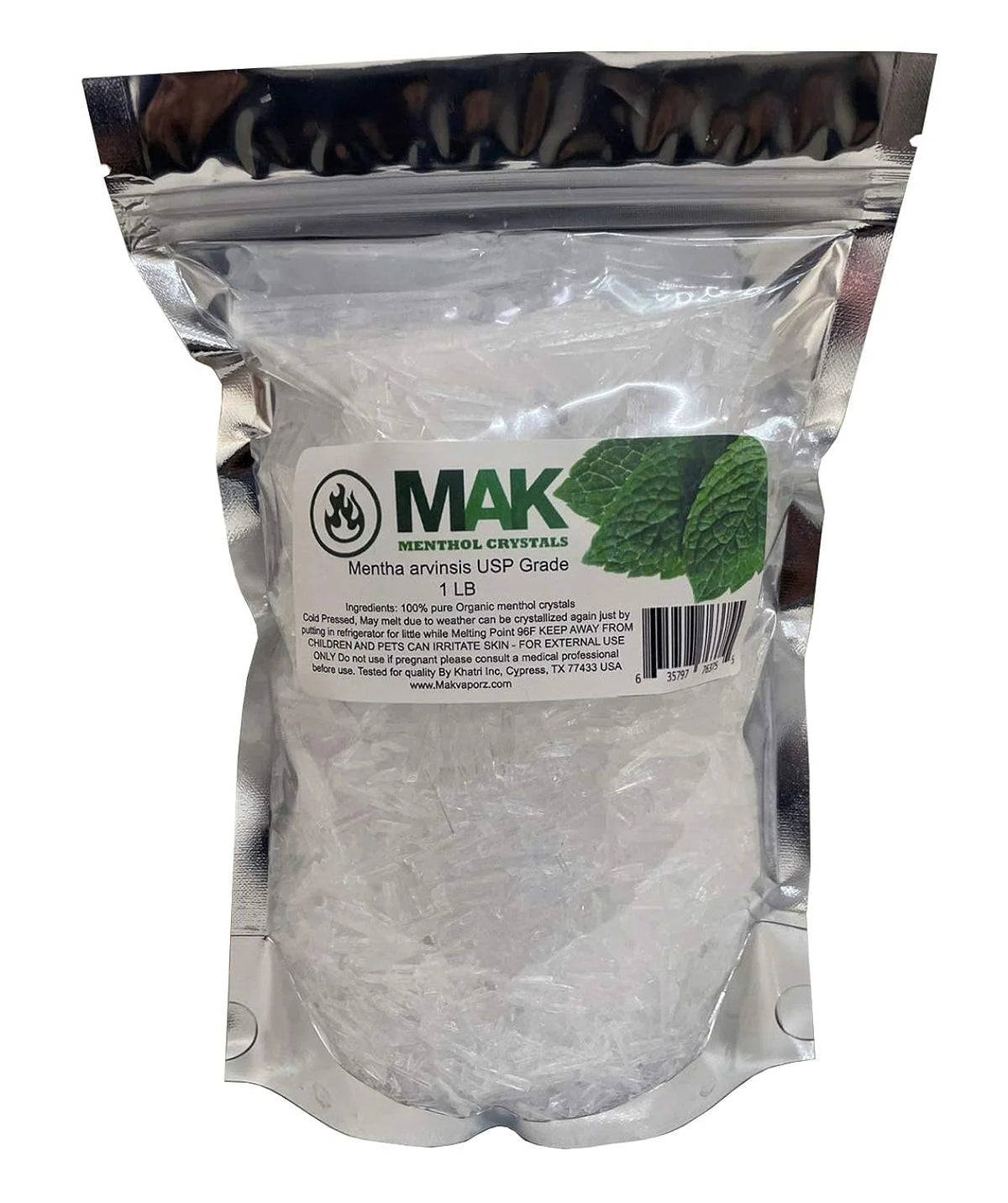 Menthol Crystal 1 LB Organic Natural Mentha Arvensis D103896