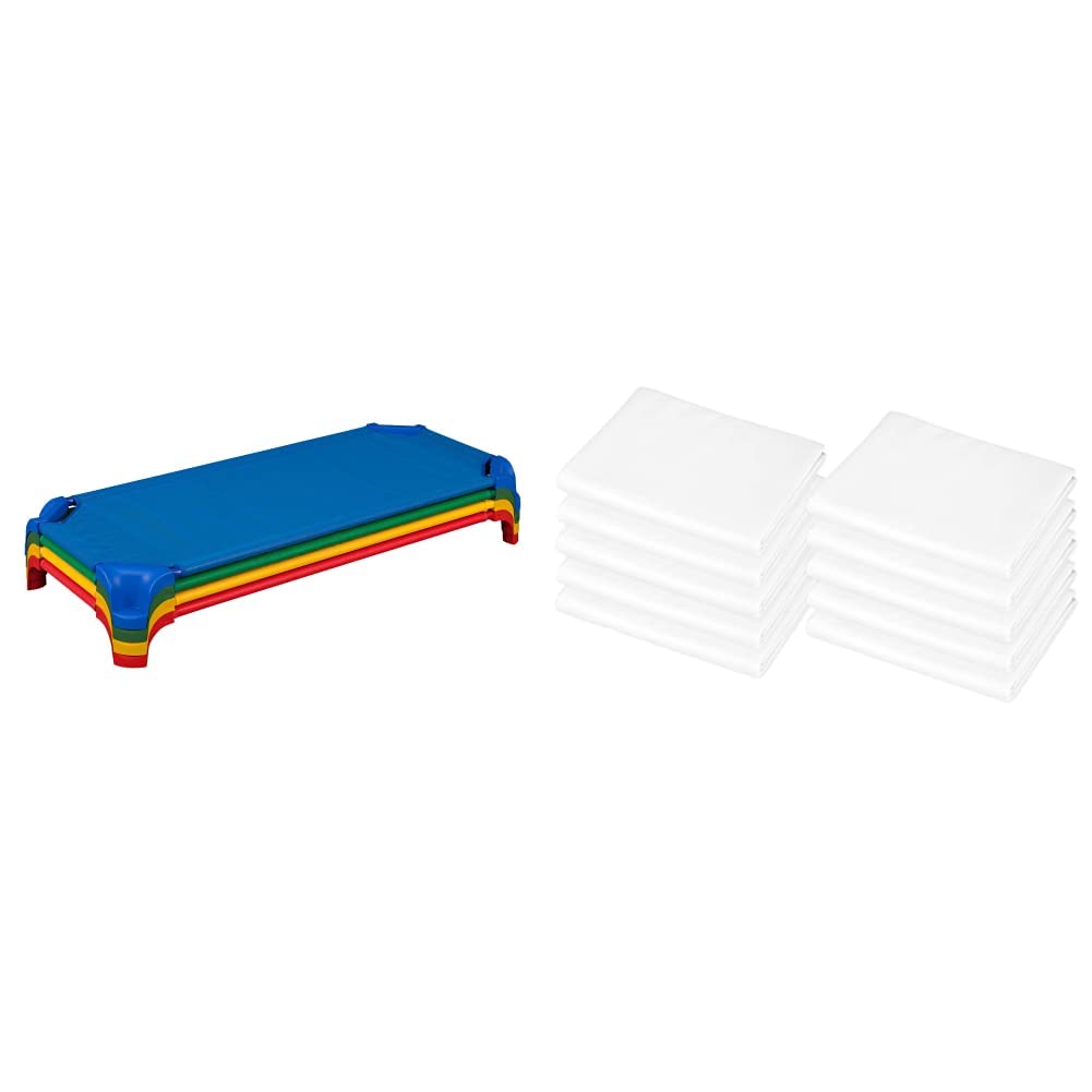 Blue Stackable Daycare Cot with Easy Lift Corners Z5033