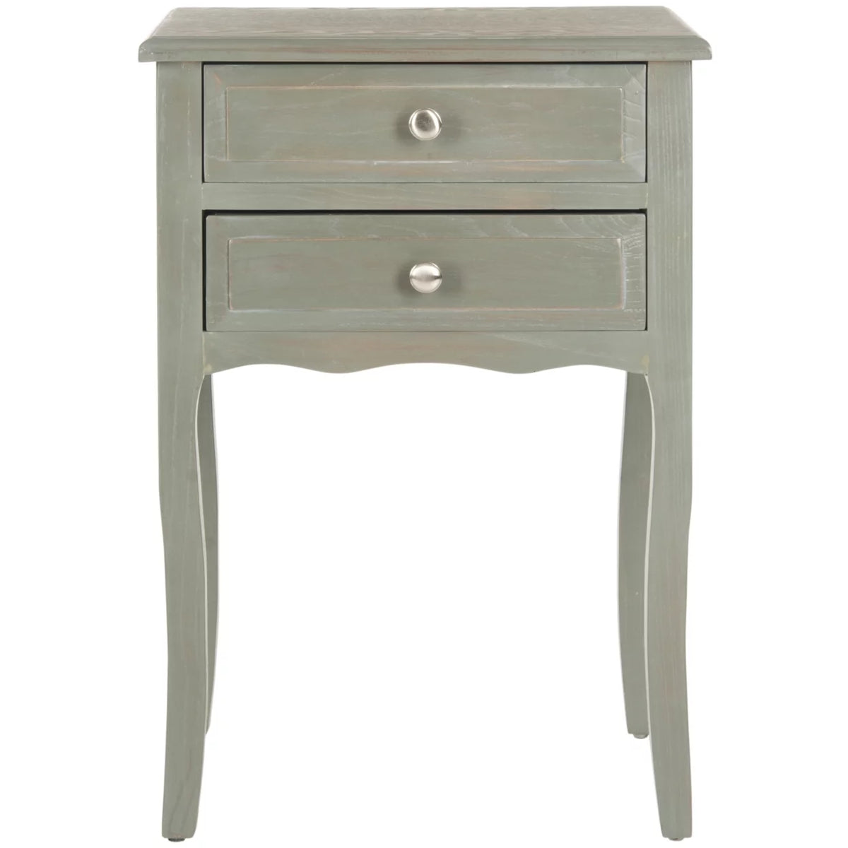 End Table With Storage Drawers Ash Grey D5565