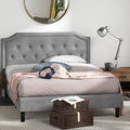 Queen Upholstered Platform Bed Frame E680962