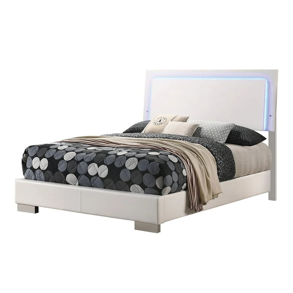 5-Piece Faux Leather Full Size Bedroom Set N7442