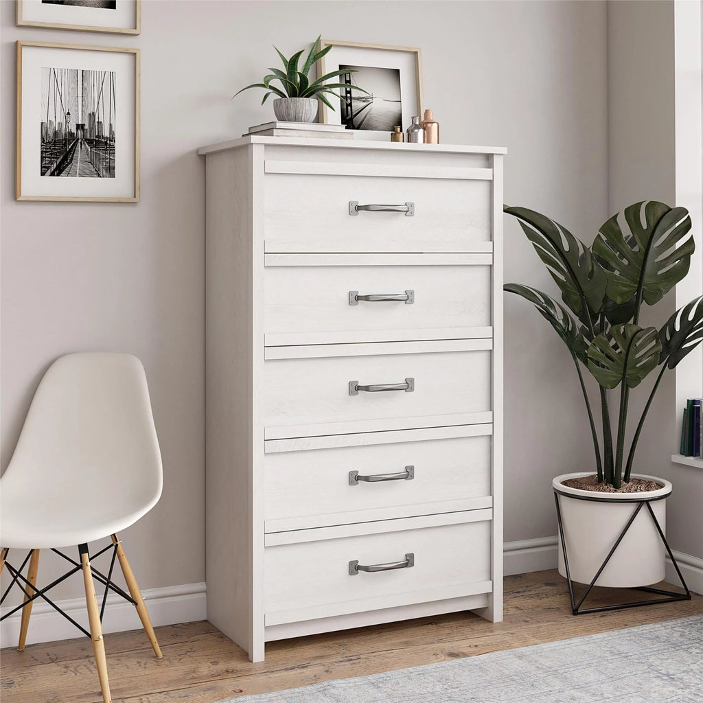 5 Drawer Ivory Oak Dresser O4947