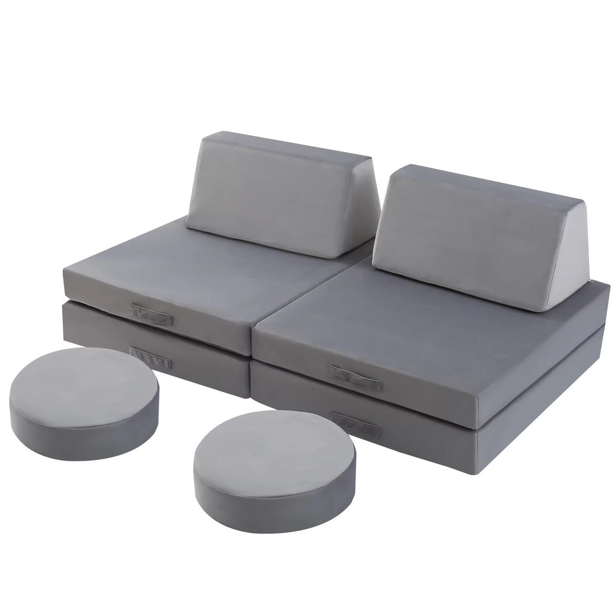 Grey 8-Piece Kids Foam Couch M586