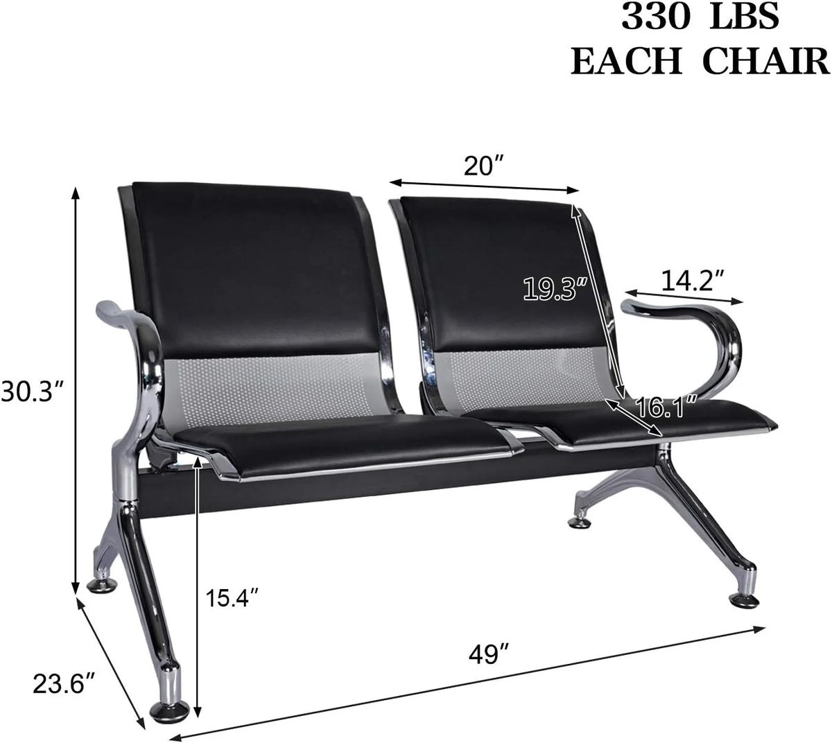 Heavy Duty PU Leather Guest Chairs Q77216