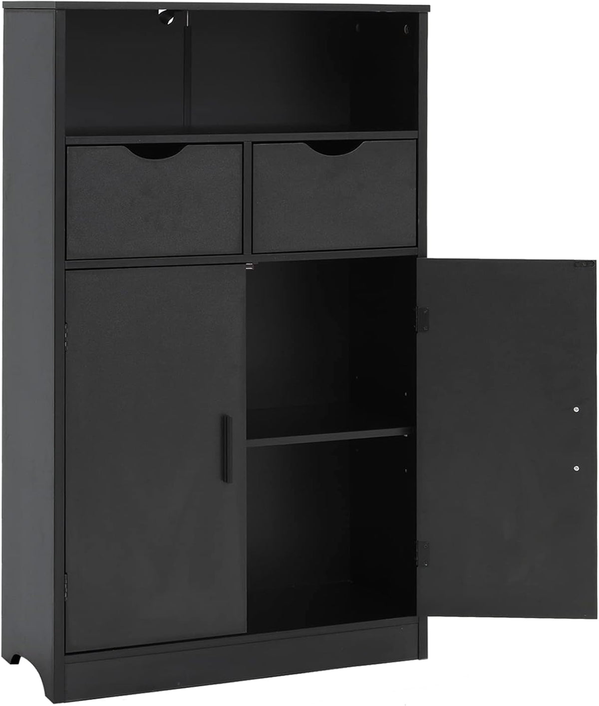 Dark Brown Storage Cabinet with 2 Drawers and 2 Shelves F38644